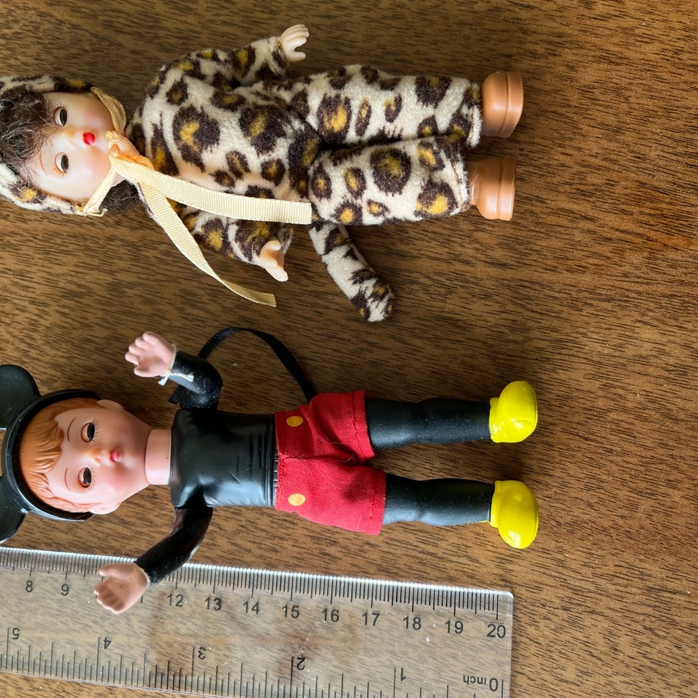 Madame Alexander Dolls in Leopard and Red Outfits